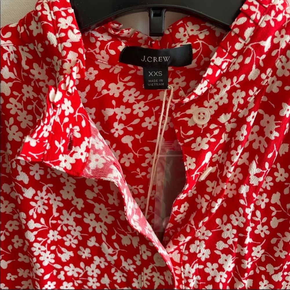 J Crew shirt dress in tossed bouquet NWT - Picture 7 of 9